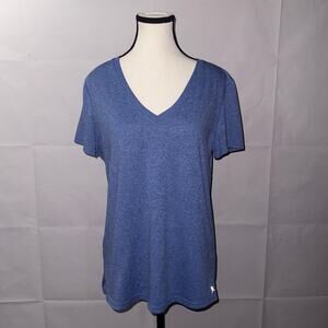 Danskin Now semi fitted blue blouse women's size large(12-14)